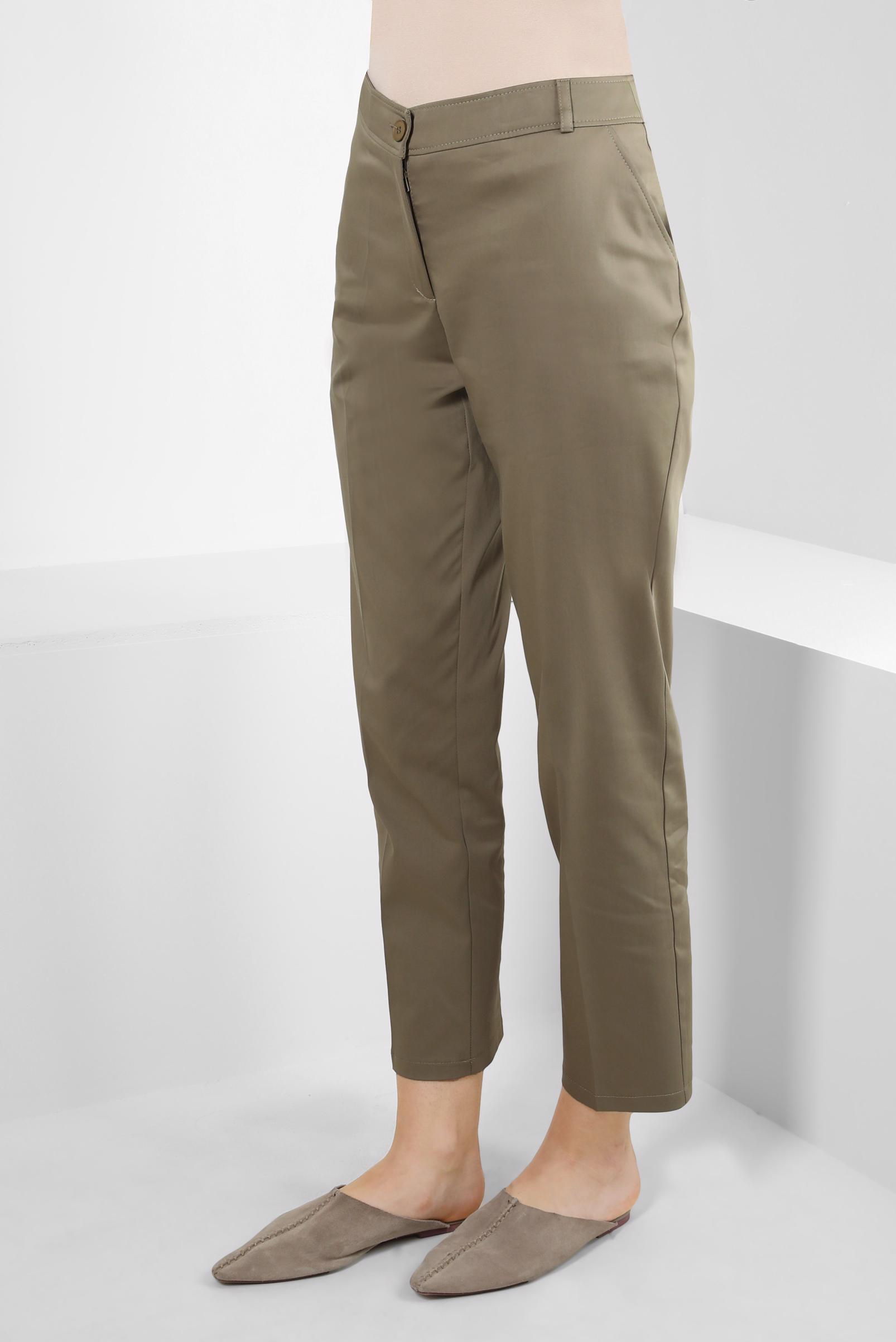 Tesettür giyim HAKİ DAR PAÇA KLASİK PANTOLON 70534